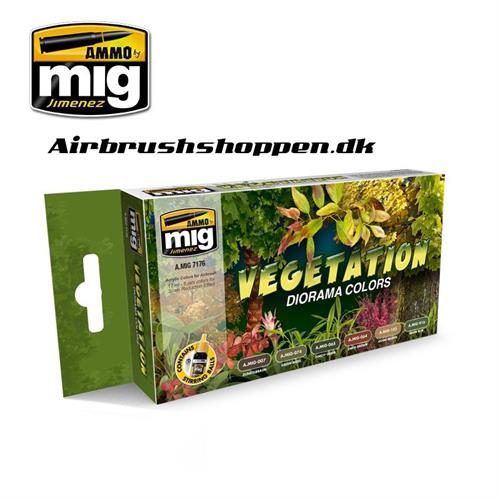 A.MIG 7176  VEGETATION DIORAMA COLORS  6x17ml 